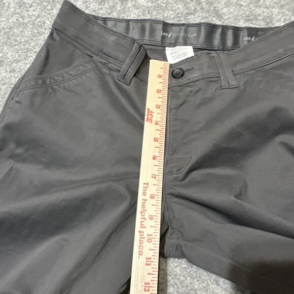 Lee Sinfully Soft Women's Bootcut Chino Pants 10S Short Gray Pants - Picture 3 of 9